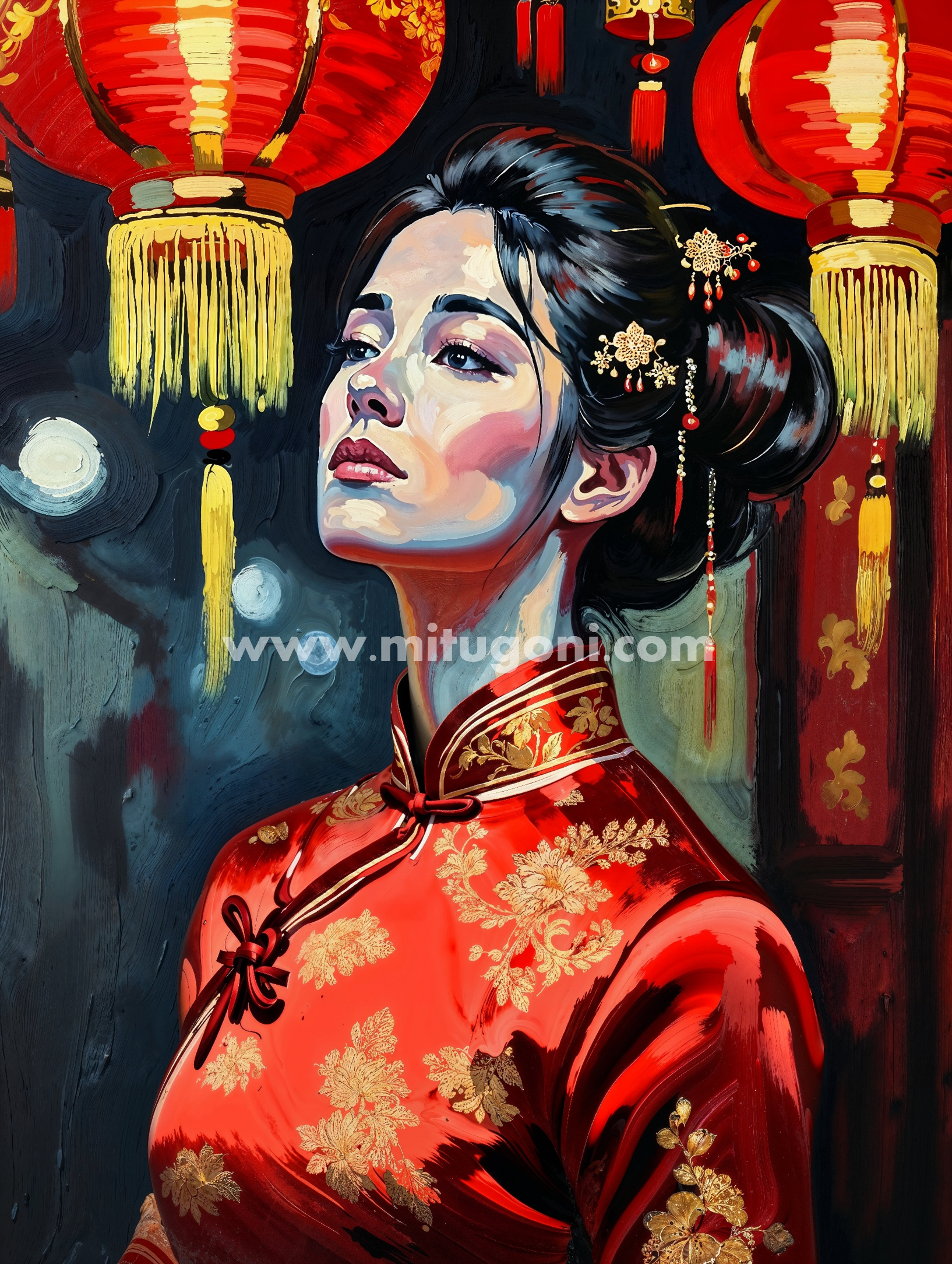 Premium Giclée Art Print (Paper or Canvas) - Elegant Chinese