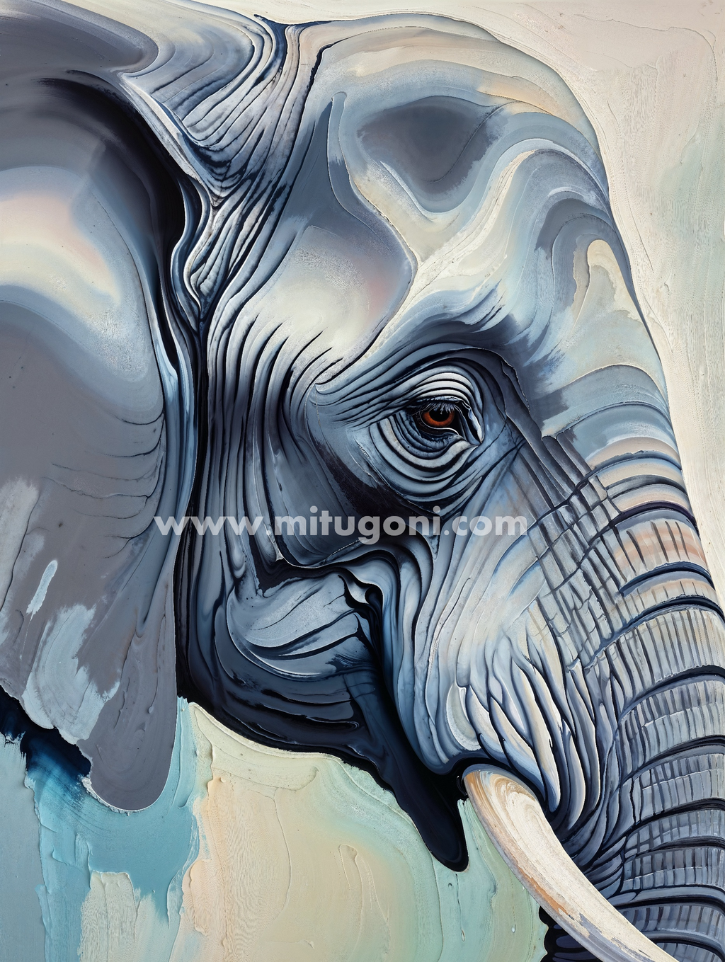 Premium Giclée Art Print (Paper or Canvas) - Abstract Elephant