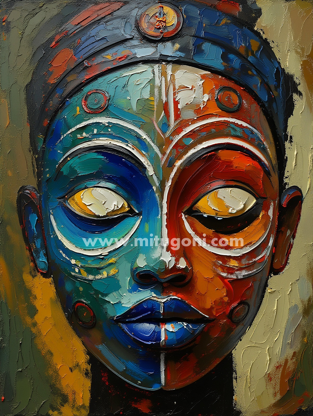 Premium Giclée Art Print (Paper or Canvas) - Yoruba Mask