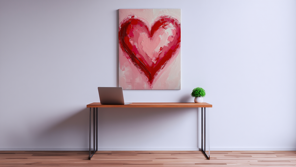 Abstract Heart Expression - Premium Canvas Art Print