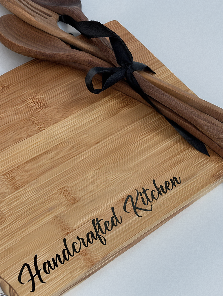 Handcrafted Kitchen - Premium Bamboo Cutting Board