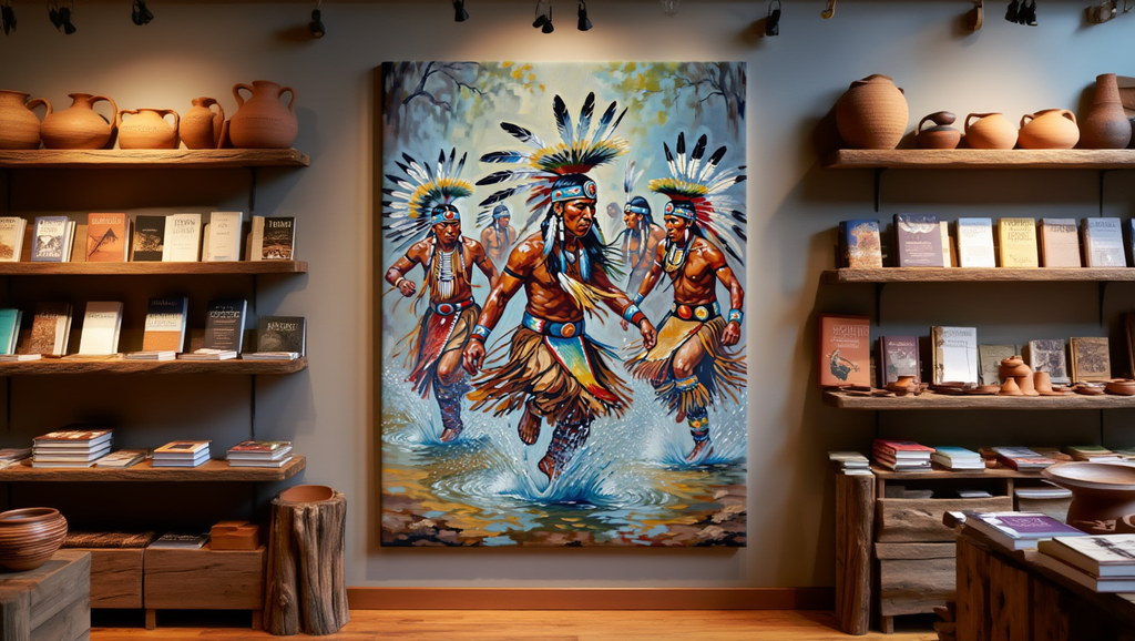 Sacred Waters Ceremony - Premium Canvas Art Print