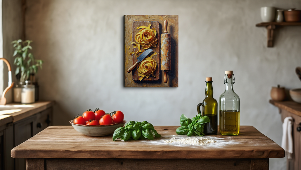 Artisan Pasta Kitchen Canvas Print - Premium Gallery Quality