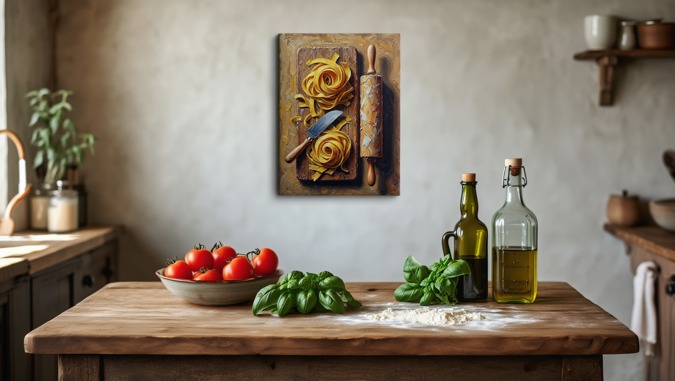 Artisan Pasta Kitchen Canvas Print - Premium Gallery Quality