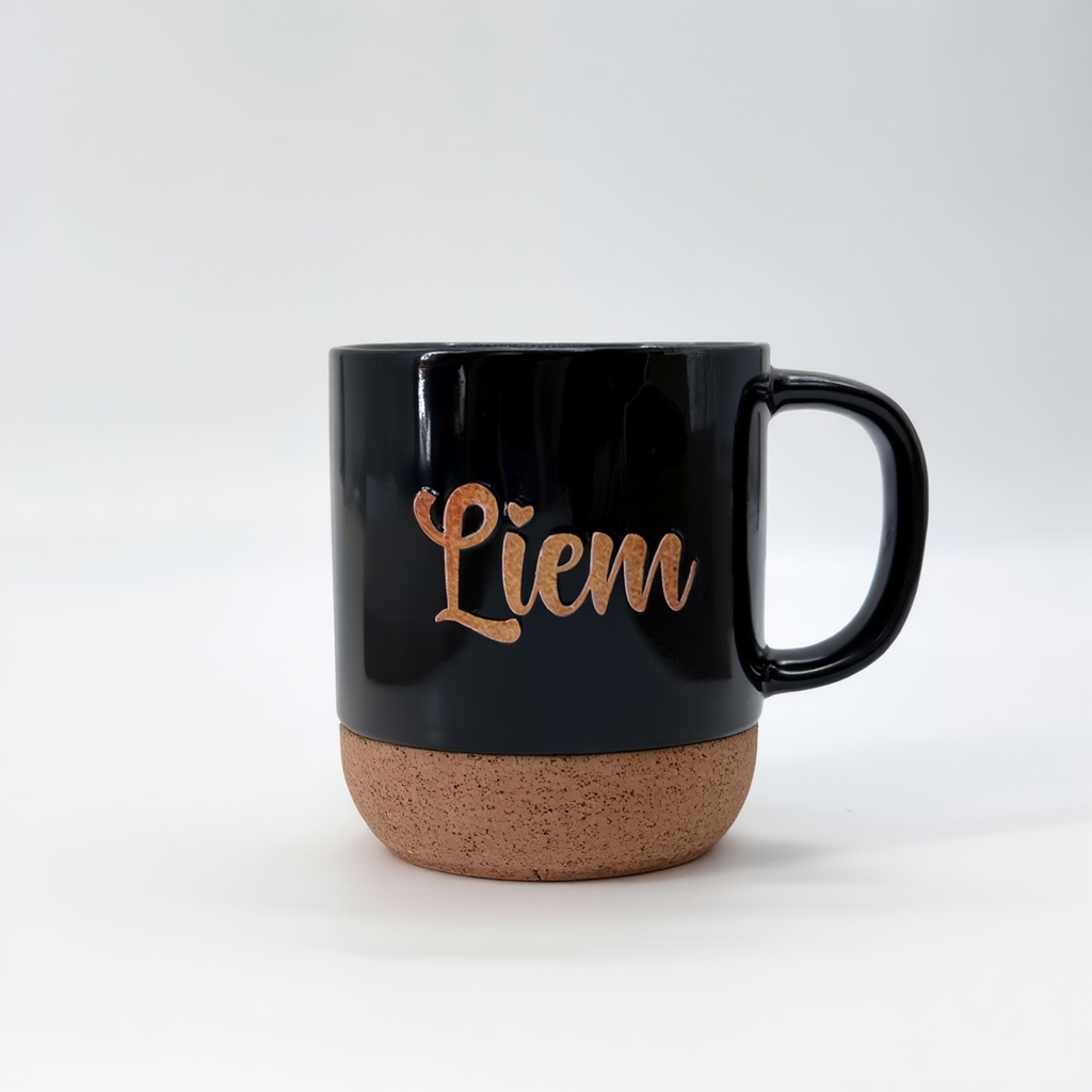 Personalized Ceramic Mug with Premium Cork Base
