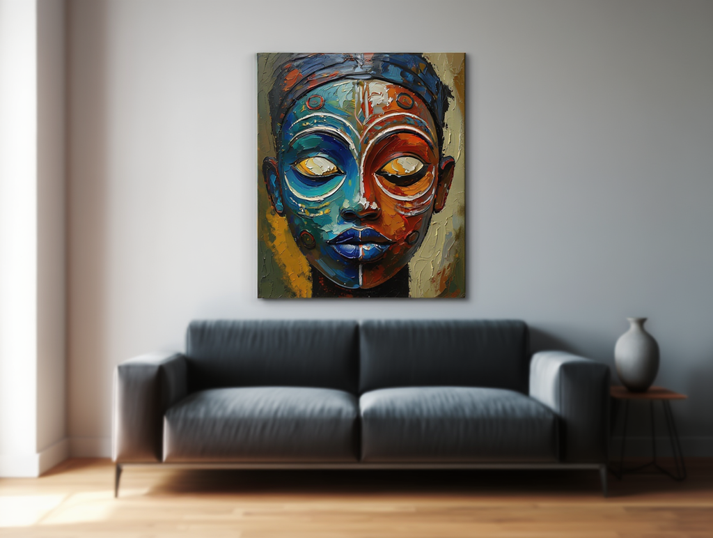 Yoruba Mask - Premium Canvas Art Print
