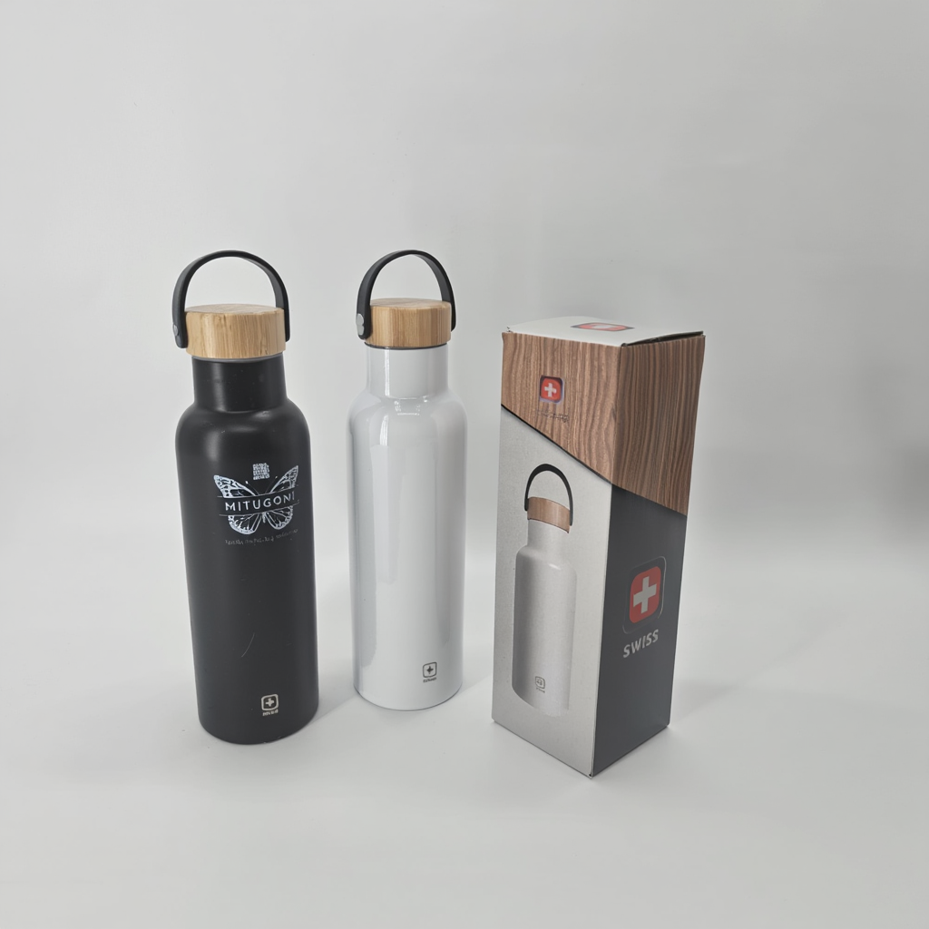 SWISS Metal Water Bottle with Custom Printing