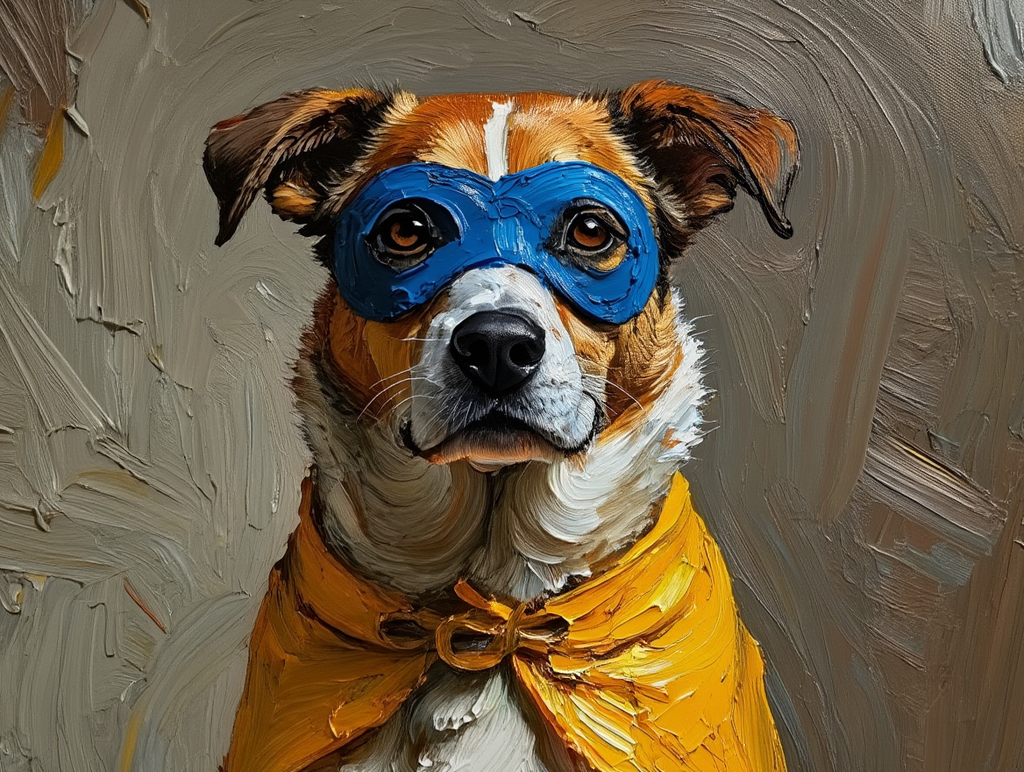 Super Pup Hero - Premium Canvas Art Print