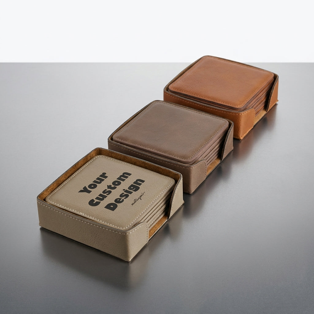 Leather Coaster Set
