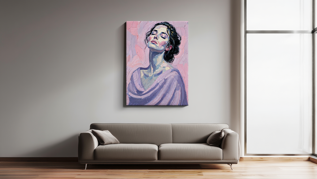 Ethereal Grace Portrait - Premium Canvas Art Print