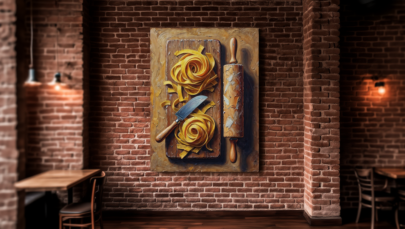 Artisan Pasta Kitchen Canvas Print - Premium Gallery Quality