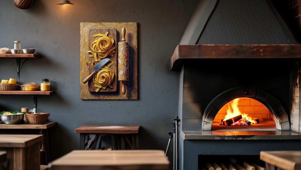 Premium Giclée Art Print (Paper or Canvas) - Artisan Pasta Kitchen