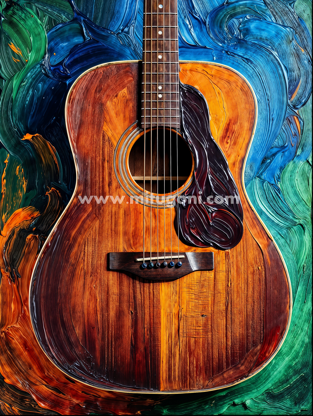 Premium Giclée Art Print (Paper or Canvas) - Vintage Guitar Soul