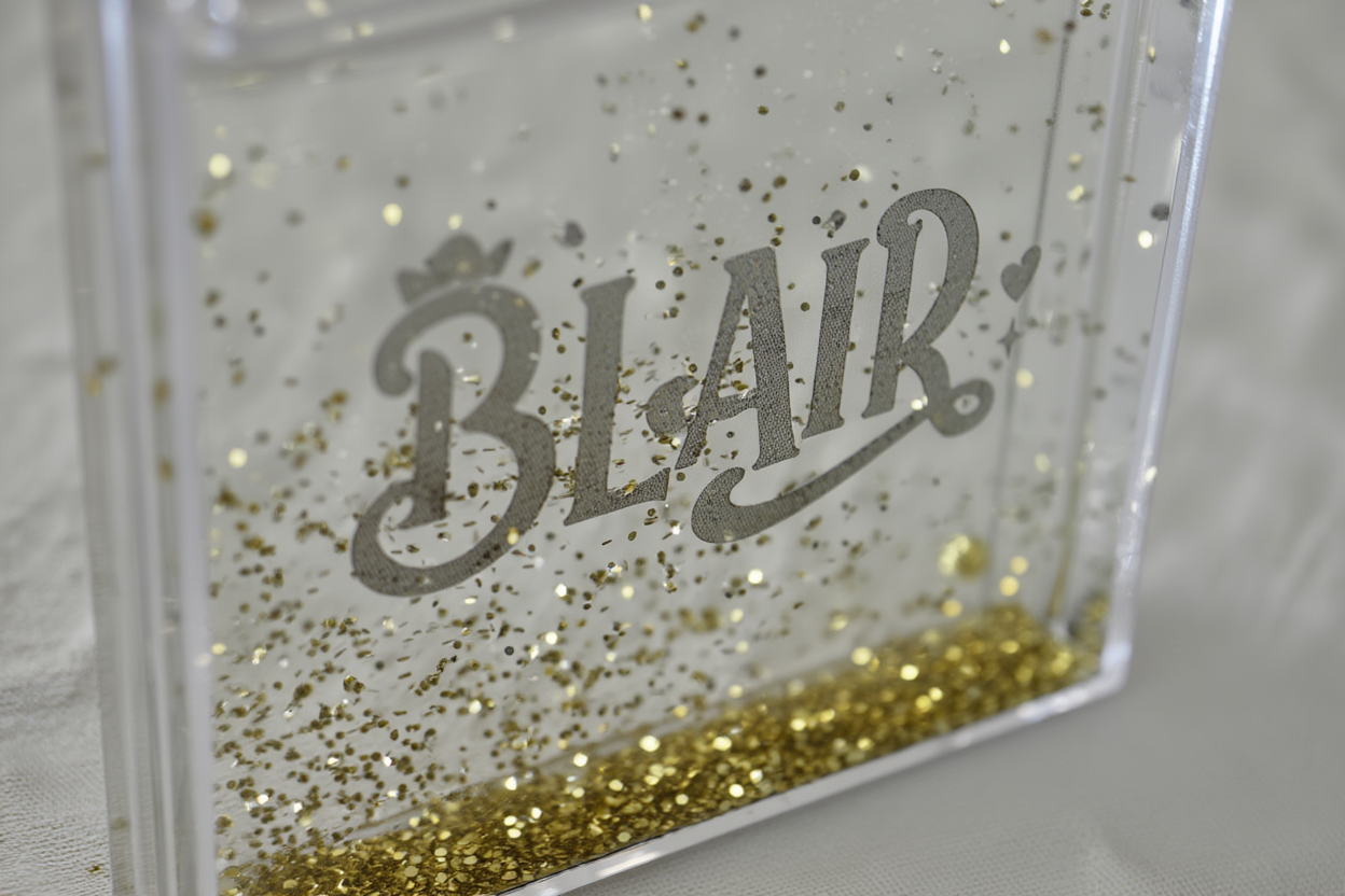 Custom Glitter Name Frame